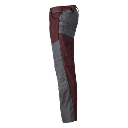 Pantaloni con tasche al ginocchio, colore bordeaux/grigio antracite