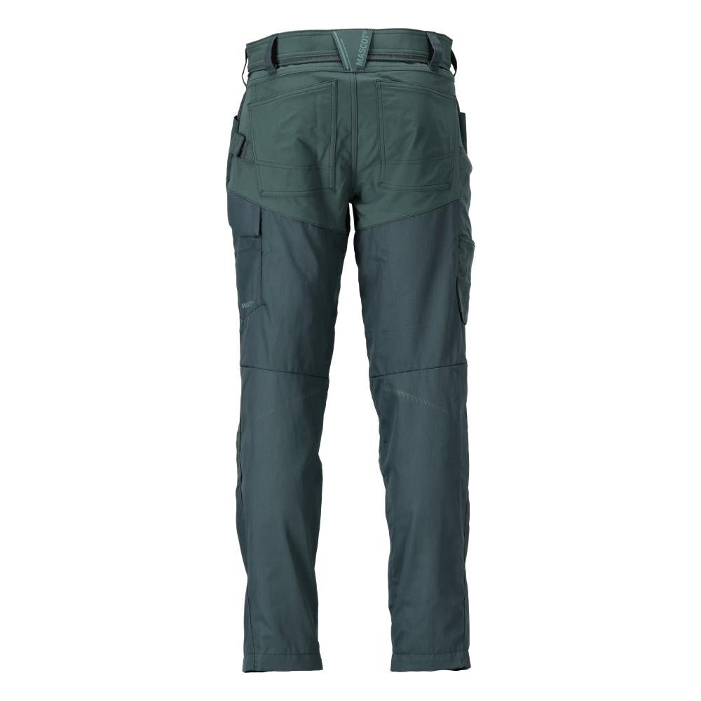 Pantaloni con tasche al ginocchio, colore verde bosco
