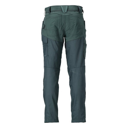 Pantaloni con tasche al ginocchio, colore verde bosco