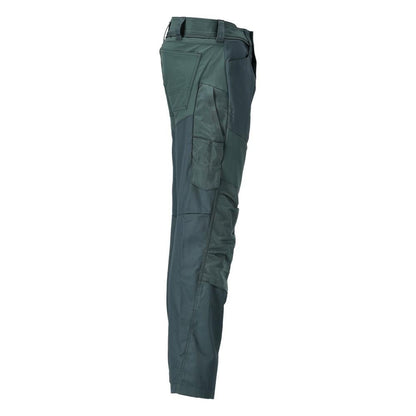 Pantaloni con tasche al ginocchio, colore verde bosco