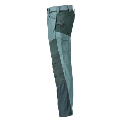 Pantaloni con tasche al ginocchio, colore verde bosco chiaro/verde bosco