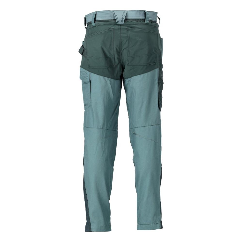 Pantaloni con tasche al ginocchio, colore verde bosco chiaro/verde bosco