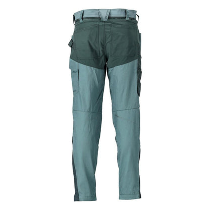 Pantaloni con tasche al ginocchio, colore verde bosco chiaro/verde bosco