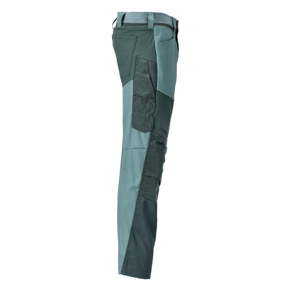 Pantaloni con tasche al ginocchio, colore verde bosco chiaro/verde bosco
