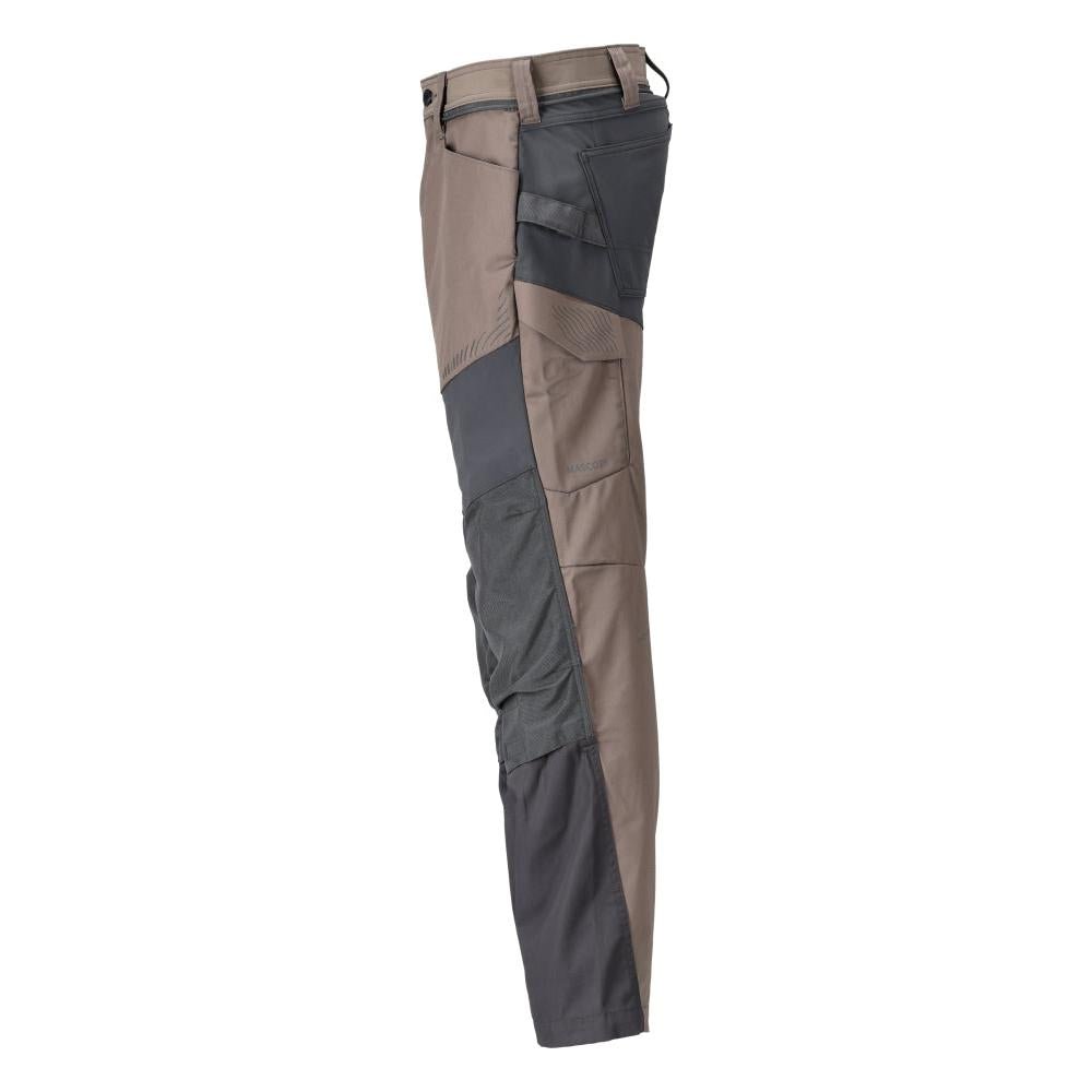 Pantaloni con tasche al ginocchio, colore beige sabbia scuro/grigio antracite