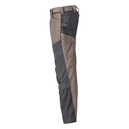 Pantaloni con tasche al ginocchio, colore beige sabbia scuro/grigio antracite