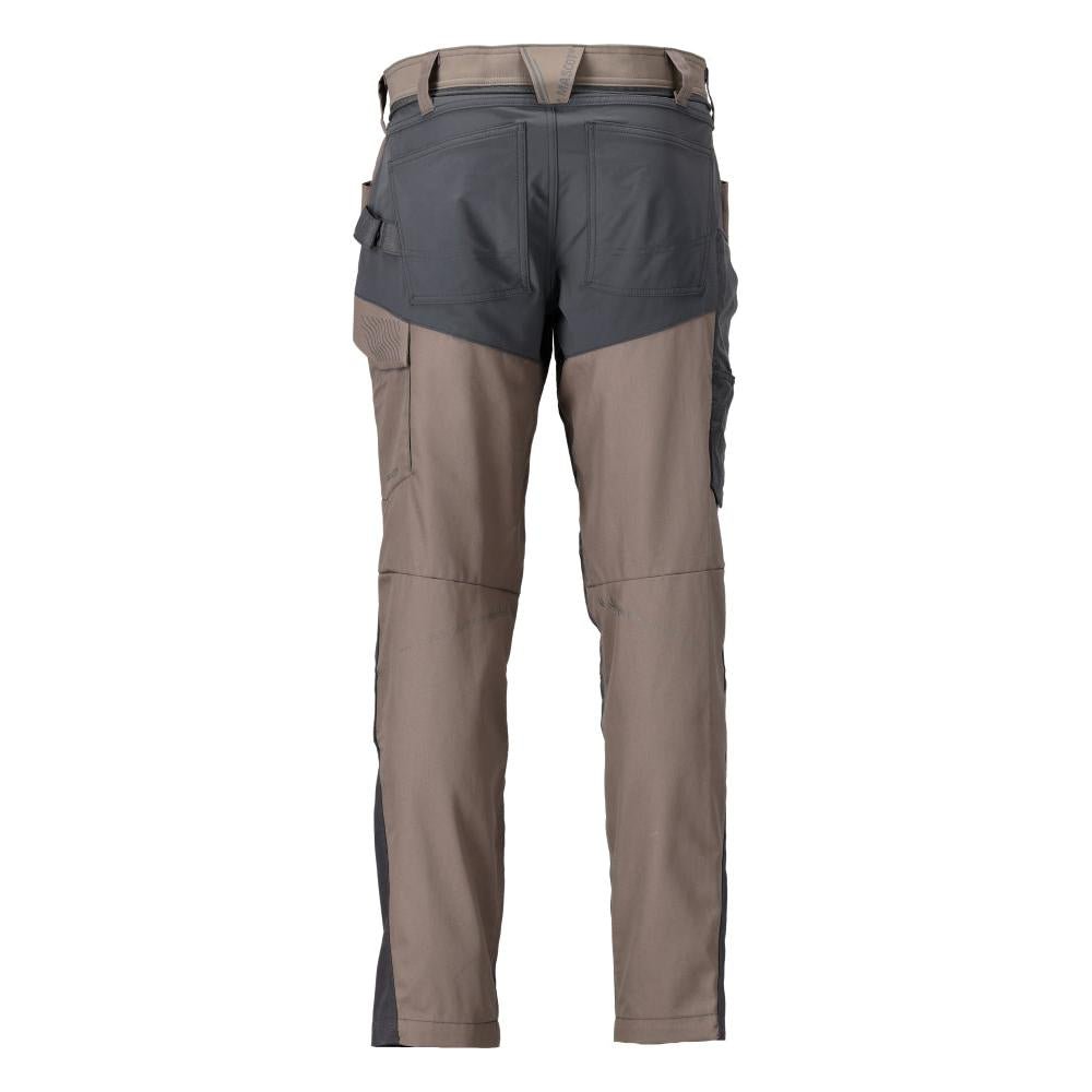 Pantaloni con tasche al ginocchio, colore beige sabbia scuro/grigio antracite