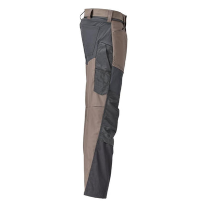 Pantaloni con tasche al ginocchio, colore beige sabbia scuro/grigio antracite