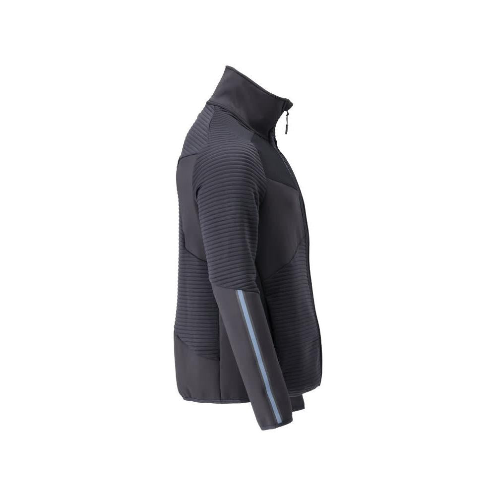 Pullover in pile con giacca in micropile con zip