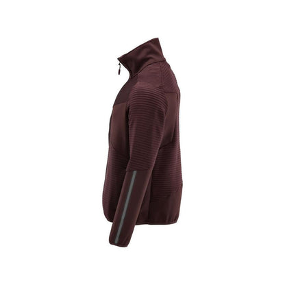 Pullover in pile con giacca in micropile con zip