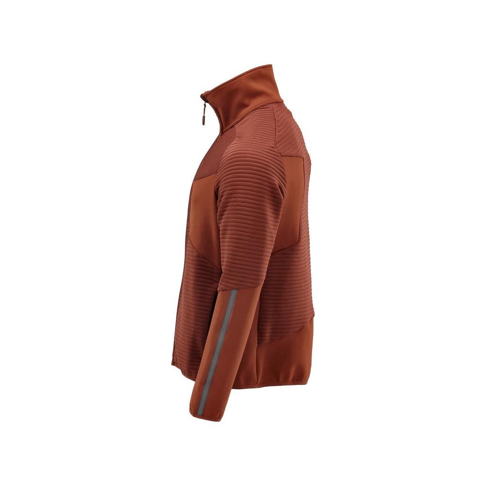 Pullover in pile con giacca in micropile con zip