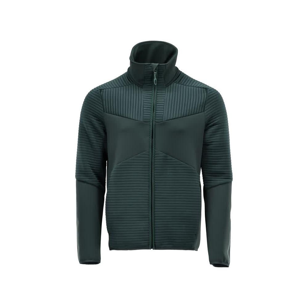 Pullover in pile con giacca in micropile con zip