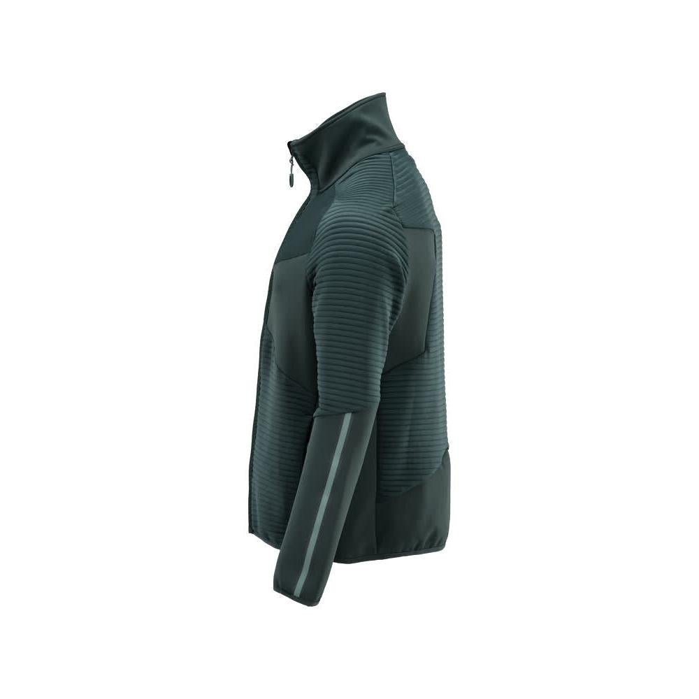 Pullover in pile con giacca in micropile con zip