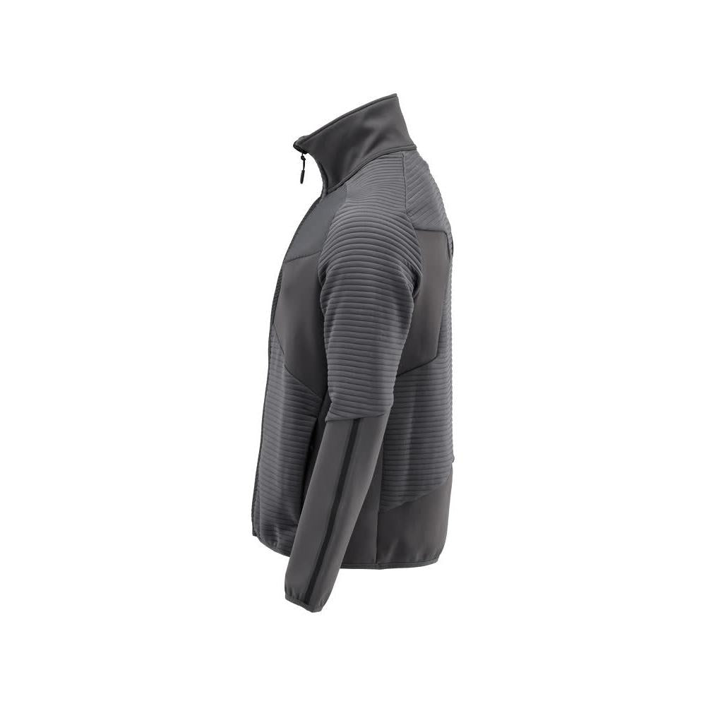 Pullover in pile con giacca in micropile con zip