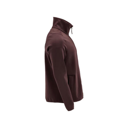 Pullover in pile con giacca in micropile con zip