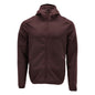 Maglia in pile, cappuccio, giacca in micropile con zip, bordeaux