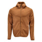 Maglia in pile, cappuccio, giacca in micropile con zip, colore nocciola