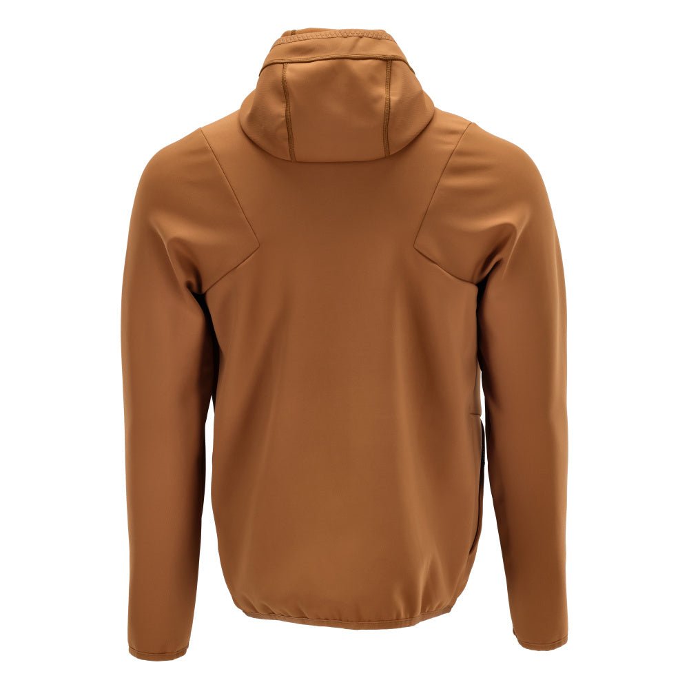 Maglia in pile, cappuccio, giacca in micropile con zip, colore nocciola