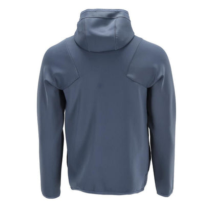 Maglia in pile, cappuccio, giacca in micropile con cerniera, colore blu pietra