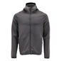Maglia in pile, cappuccio, giacca in micropile con zip, colore grigio antracite