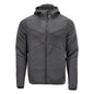 Maglia in pile, cappuccio, giacca in micropile con zip, colore grigio antracite