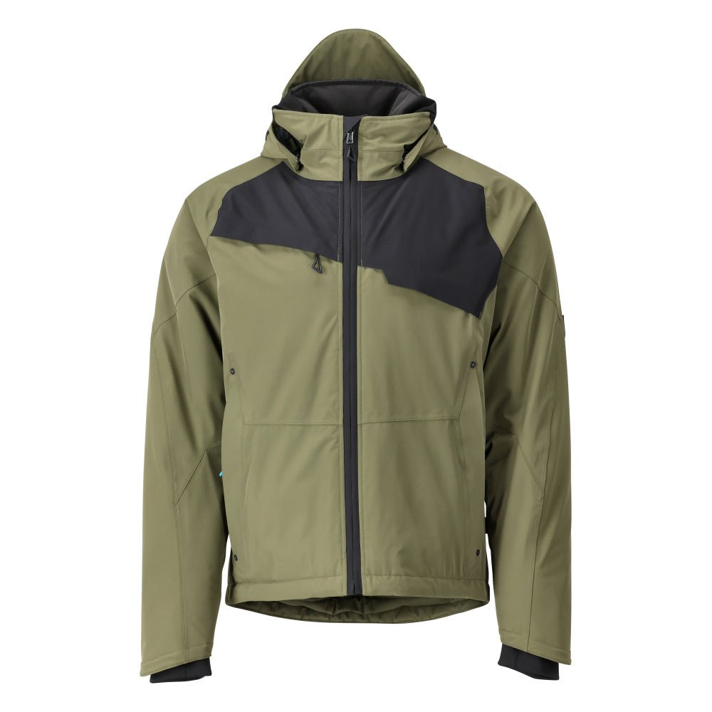 Giacca invernale con CLIMASCOT®, giacca invernale impermeabile, verde muschio/nero