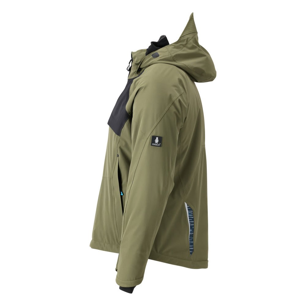 Giacca invernale con CLIMASCOT®, giacca invernale impermeabile, verde muschio/nero
