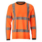 T-shirt, manica lunga, vestibilità moderna, colore arancione ad alta visibilità