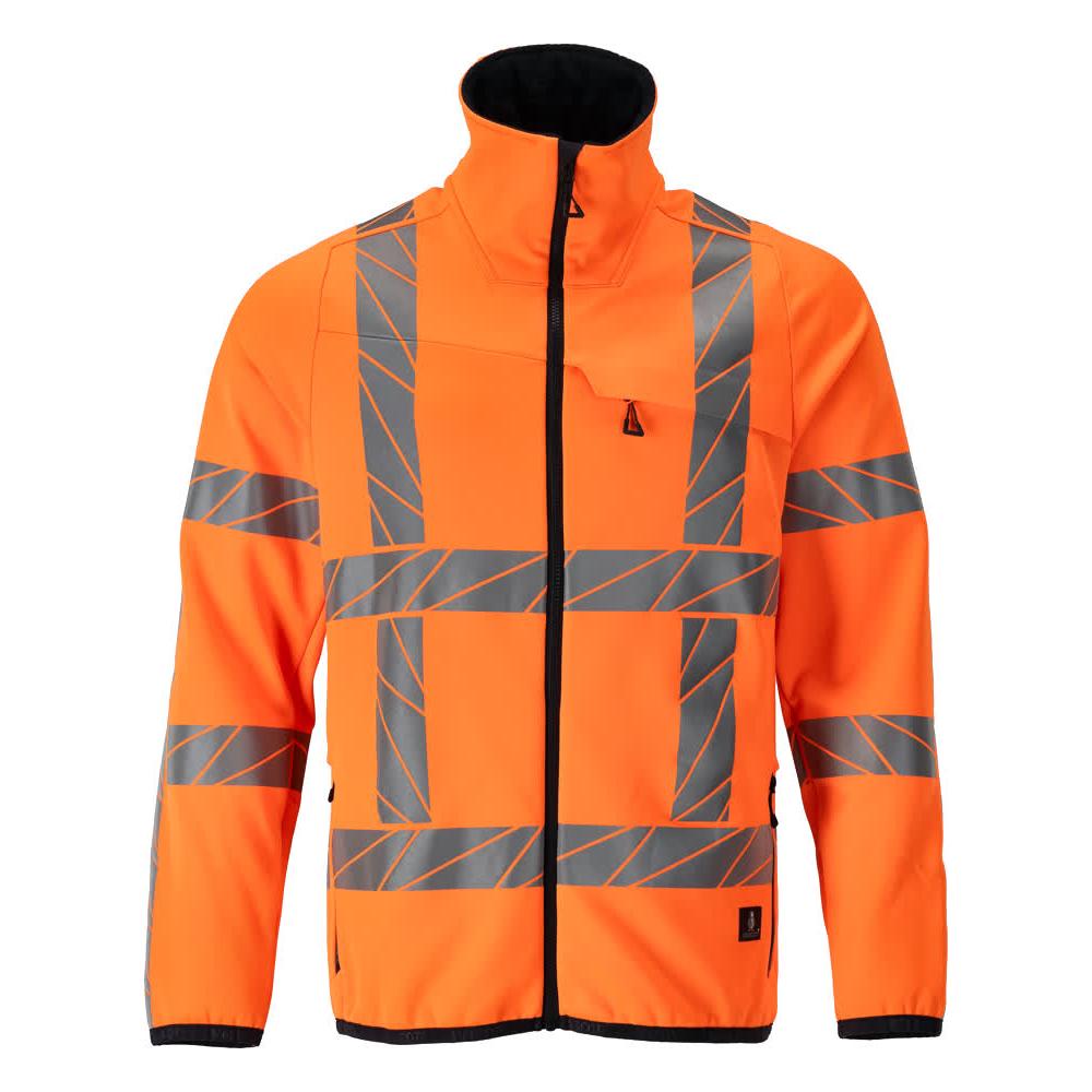 Maglia in pile con zip giacca in micropile, colore arancione ad alta visibilità