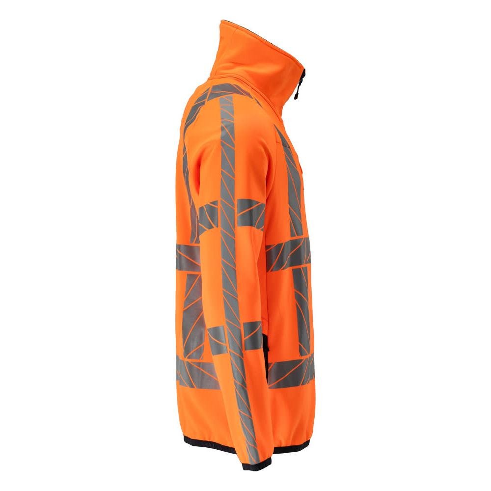 Maglia in pile con zip giacca in micropile, colore arancione ad alta visibilità