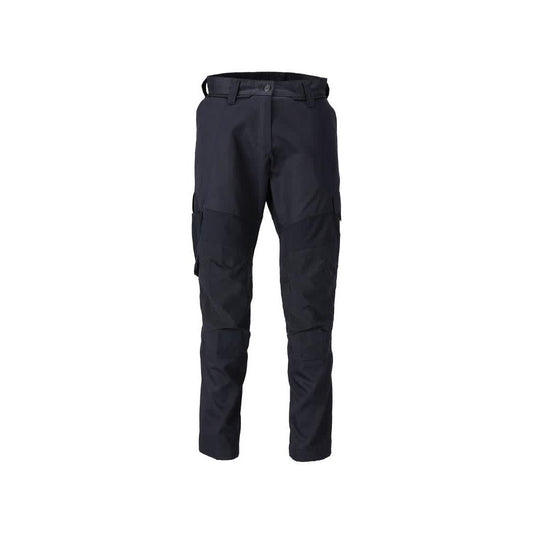 Pantaloni con tasche al ginocchio, pantaloni da donna, nero-blu