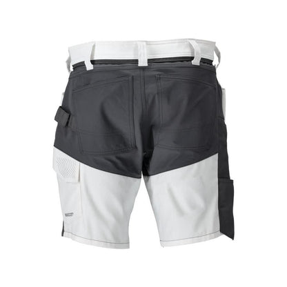 Shorts, pantaloncini leggeri, bianco/grigio antracite