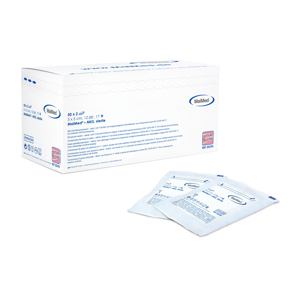 Compresse con fessura di garza sterile MaiMed-MKS