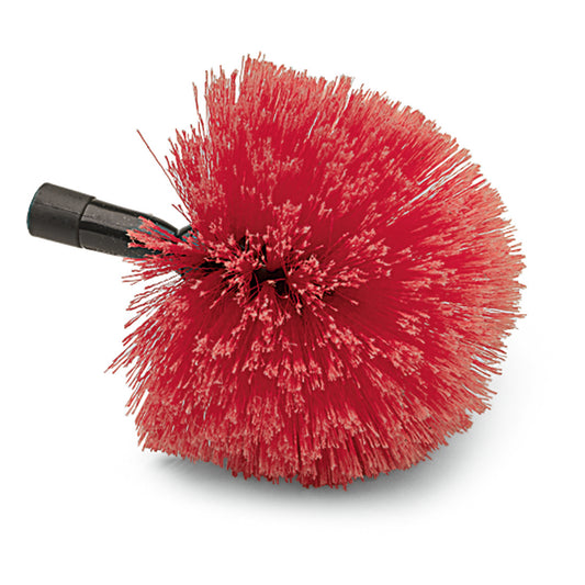 Die Nölle Profi Brush Ersatzkopf Staubbiene Kugelkopf, 25 cm Synthetik von Nölle Profi Brush Bürsten- & Pinseltechnik e.K. verfügt über dichte rote Synthetikborsten, die sich gleichmäßig aus der Mitte heraus auffächern und so eine gründliche Reinigung ermöglichen.