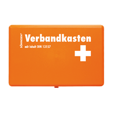 Cassetta di pronto soccorso KIEL KU-arancione con contenuto standard secondo la norma DIN 13157