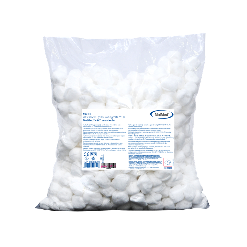 Tamponi di garza non sterili MaiMed-MT, 500 pezzi/sacchetto di alluminio