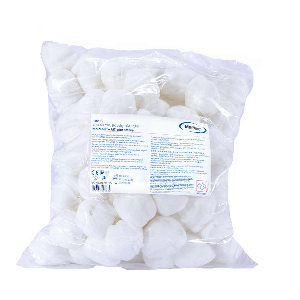Tamponi di garza non sterili MaiMed-MT, 500 pezzi/sacchetto di alluminio