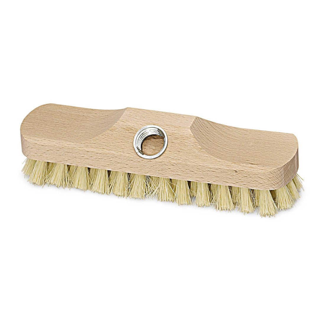 La spazzola a strofinaccio termica Nölle Profi-Bürste (22 cm) di Nölle Profi Brush Bürsten- & Pinseltechnik e.K. è una spazzola resistente al calore, di durezza media, con impugnatura ergonomica e foro centrale in metallo per il fissaggio del manico.