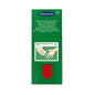 Una scatola verde con detergente per ferite Salvequick savett (0,9% NaCl, sterile) di Orkla Wound Care AB è dotata di testo multilingue, un'immagine di mani che usano un panno, una grande freccia rossa che punta verso il basso e "40 pezzi" sull'etichetta.