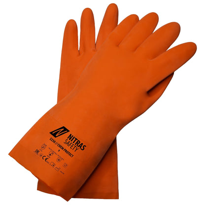 NITRAS CHEM PROTECT, guanti di protezione chimica, arancione