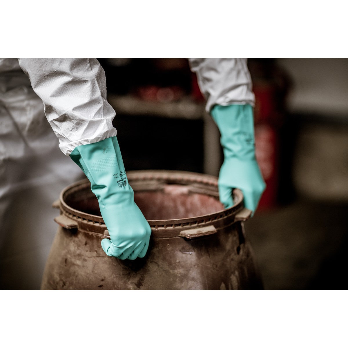 NITRAS GREEN BARRIER, guanti di protezione chimica, verde