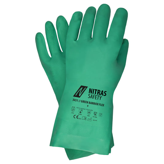 NITRAS GREEN BARRIER FLEX, guanti di protezione chimica, verde
