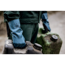 NITRAS GREEN BARRIER GRIP, guanti di protezione chimica, petrolio / nero