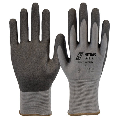 NITRAS NYLOFLEX, guanti da montaggio, grigio/nero