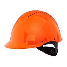 Elmetto protettivo 3M™, Uvicator, chiusura a cricchetto, ventilato, fascia antisudore in plastica, arancione, G3000NUV-OR | Confezione (1 pezzo)