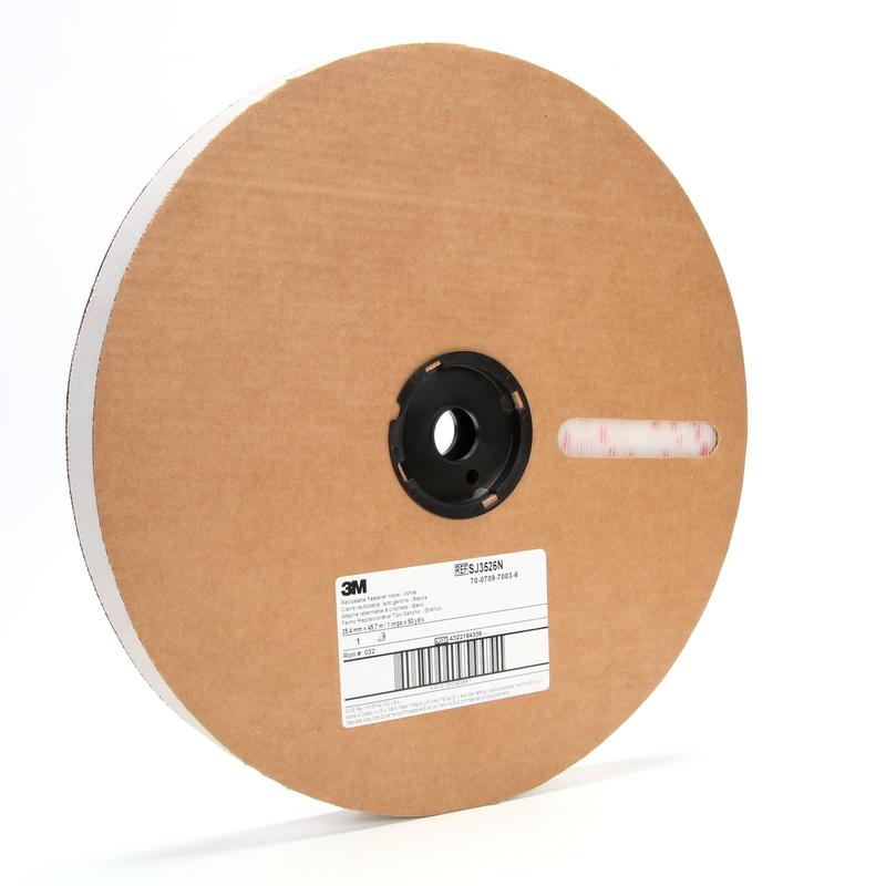 Nastro con ganci 3M™ SJ3526N, Bianco - Chiusure in Velcro rimovibili