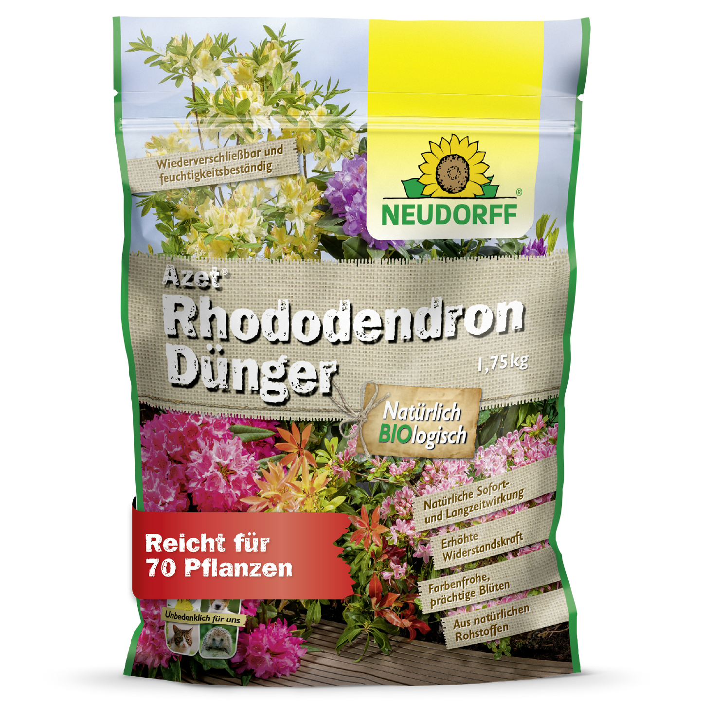 Azet RhododendronDünger von Neudorff Shop ist ideal für Azaleen und Rhododendron und sorgt für ein üppiges und gesundes Wachstum.