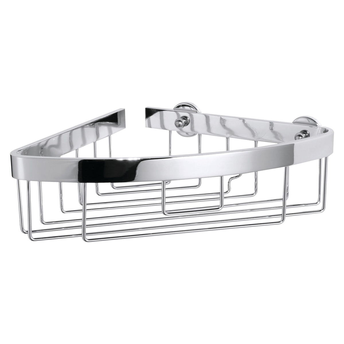 tesa ALUXX Eck-Duschablage, einstöckig, Aluminium, verchromt, Klebelösung