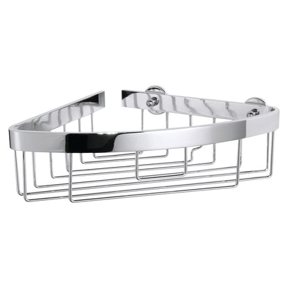 tesa ALUXX Eck-Duschablage, einstöckig, Aluminium, verchromt, Klebelösung
