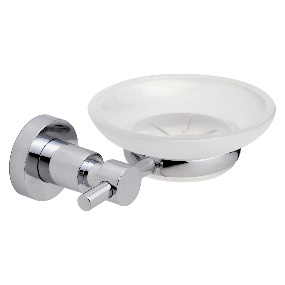 tesa Loxx Seifenablage ohne Bohren, verchromt, satiniertes Glas